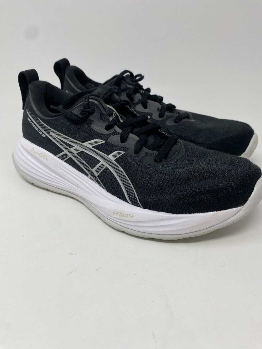 Asics Gel Cumulus 27 Running Shoes Womens 8.5 Narrow Black White Sneakers